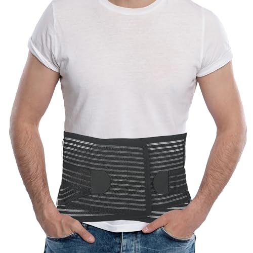 Black M-L Back Brace with Lumbar Pad W5858