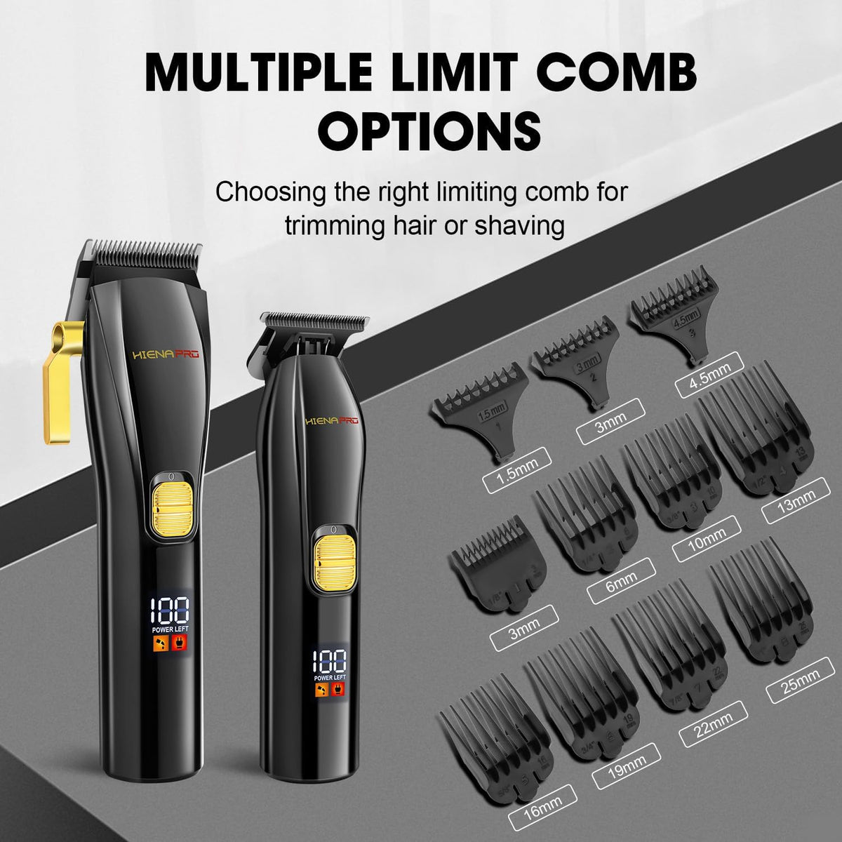Black Cordless Hair Clippers and Trimmer Kit A149