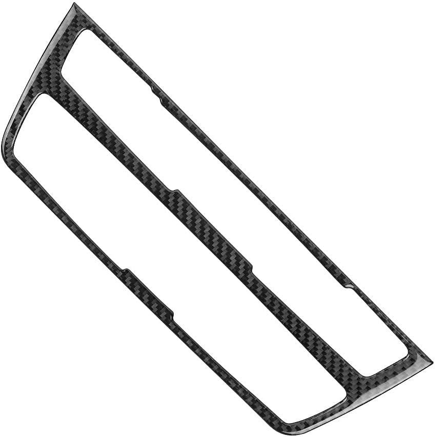 Black Carbon Fiber Center Console CD Panel Trim O944