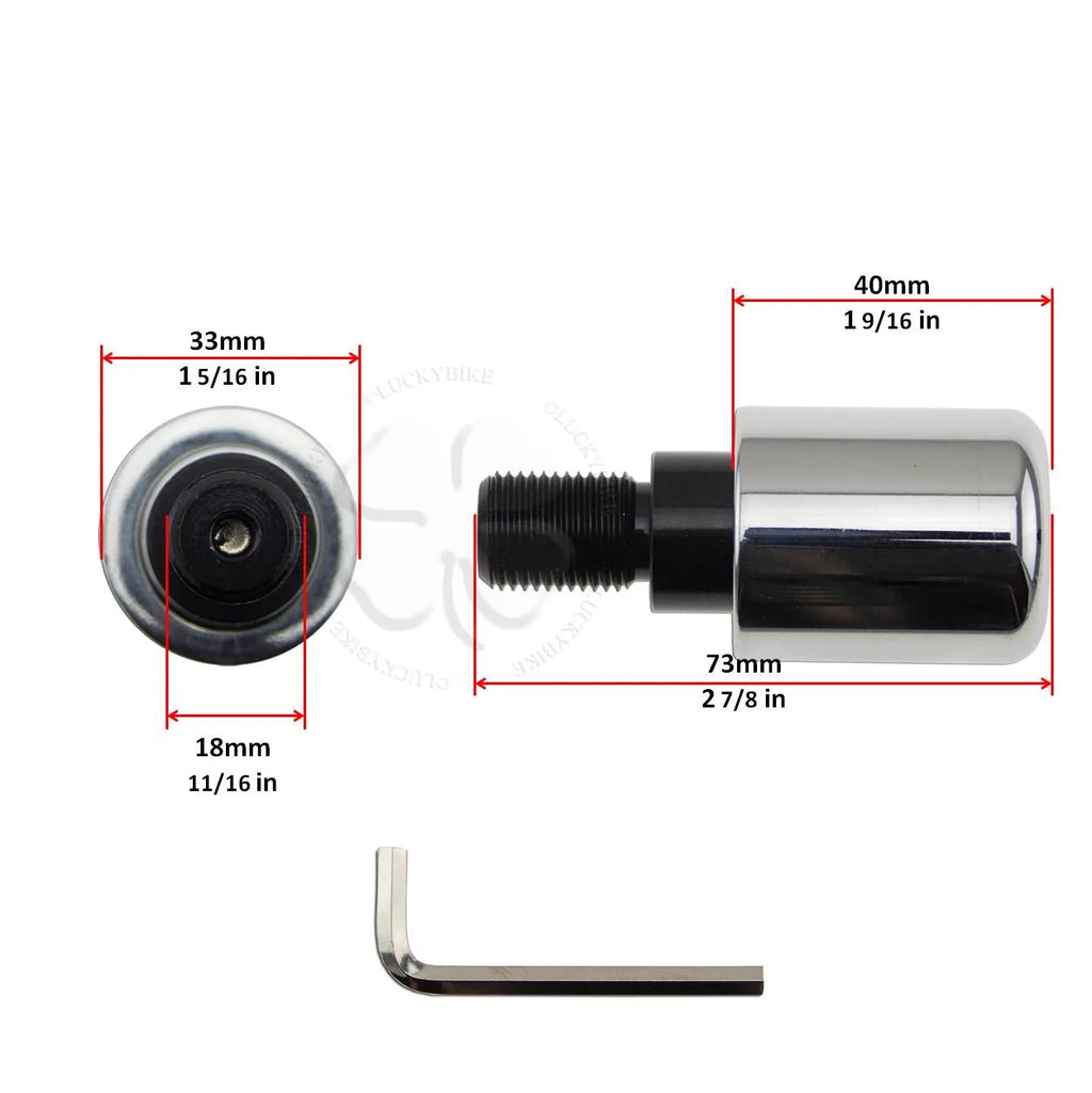 Chrome Handle Bar End Slider F844262