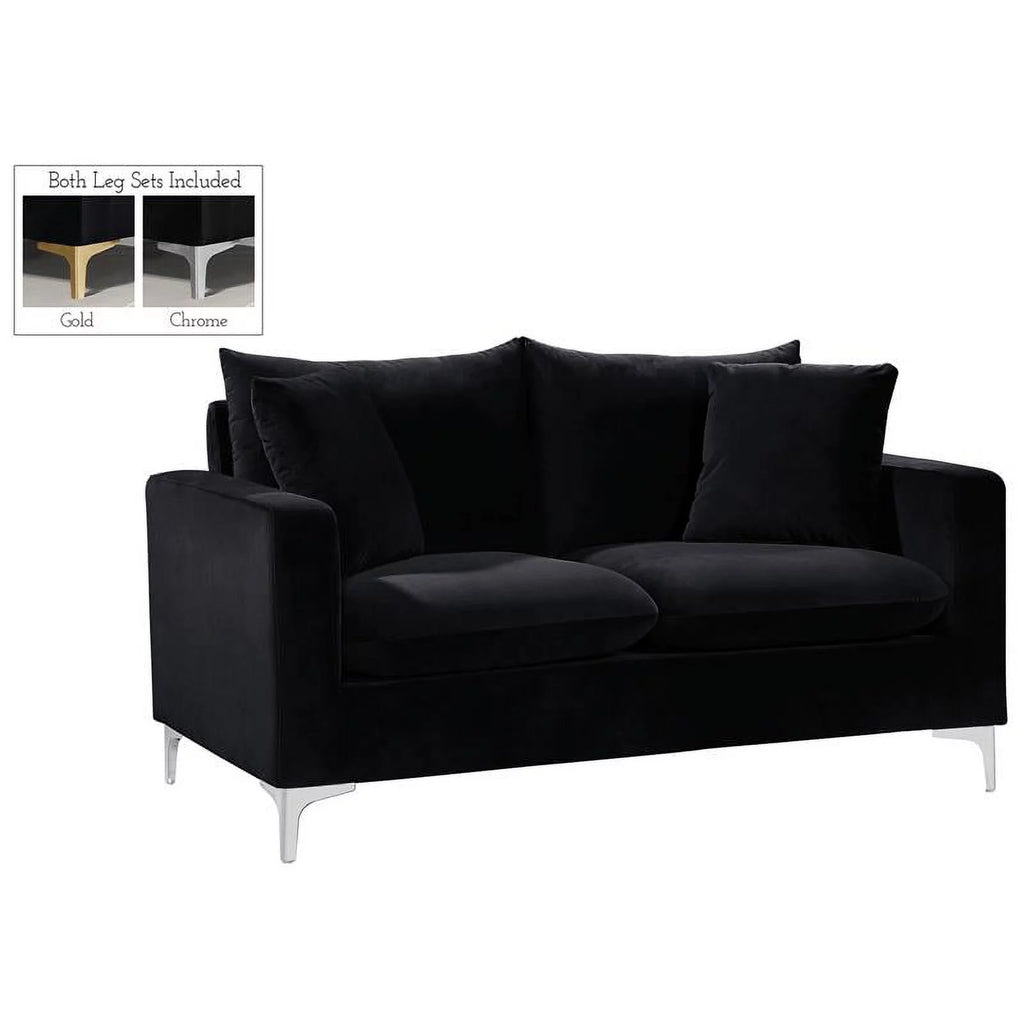 Velvet Accent Chair and Loveseat O655