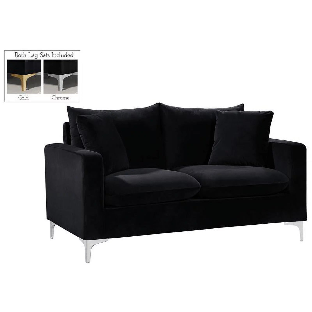 Velvet Accent Chair and Loveseat O655