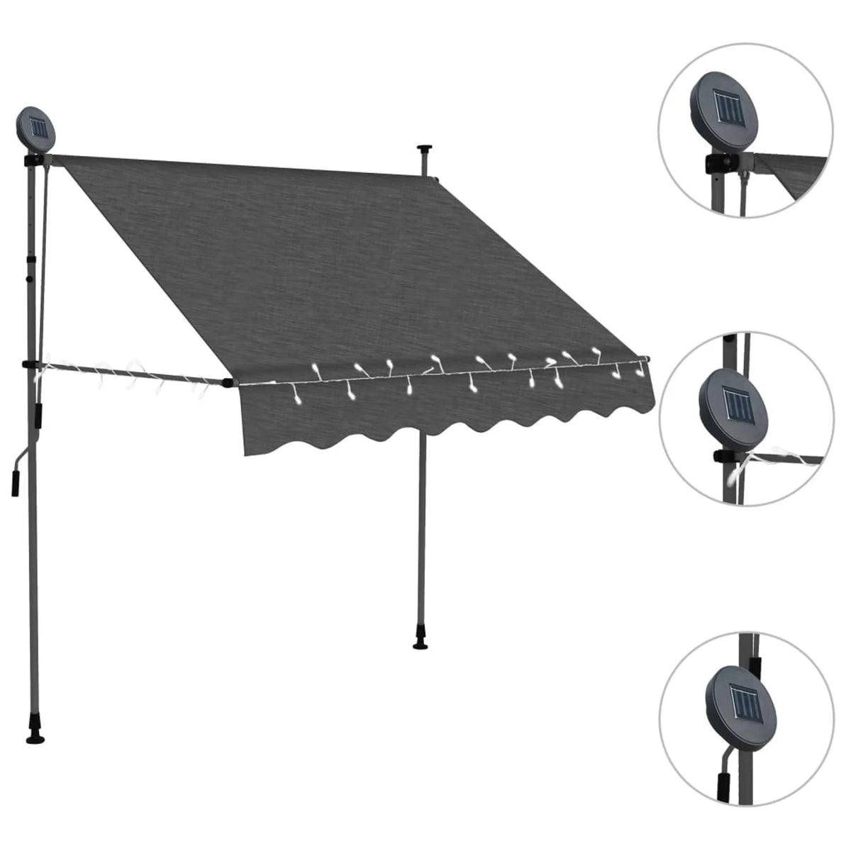 78.7" Anthracite Retractable Awning Z48338