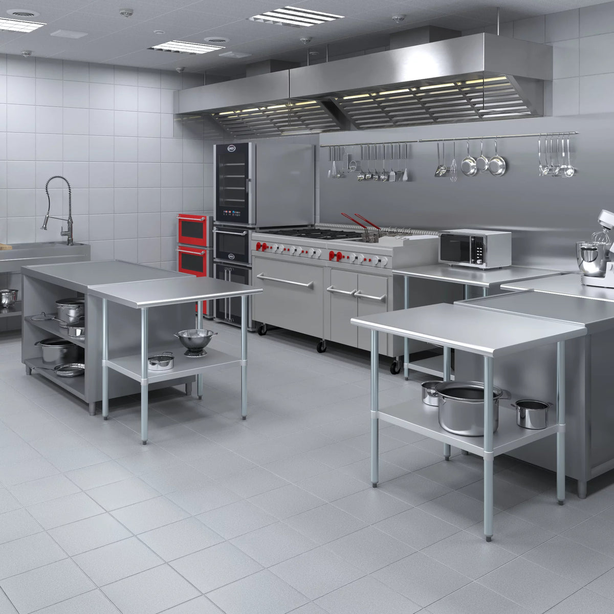 36" Stainless Steel Work Table with Undershelf X3673