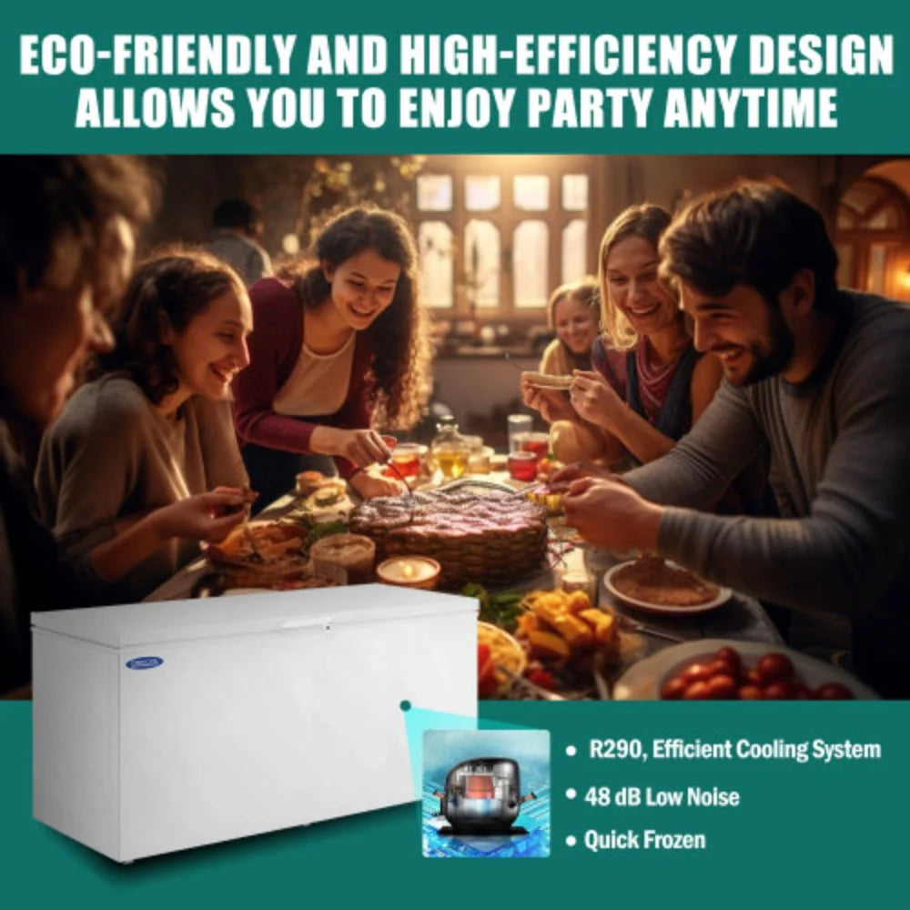 20.1 Cu.ft White Steel Chest Freezer H384