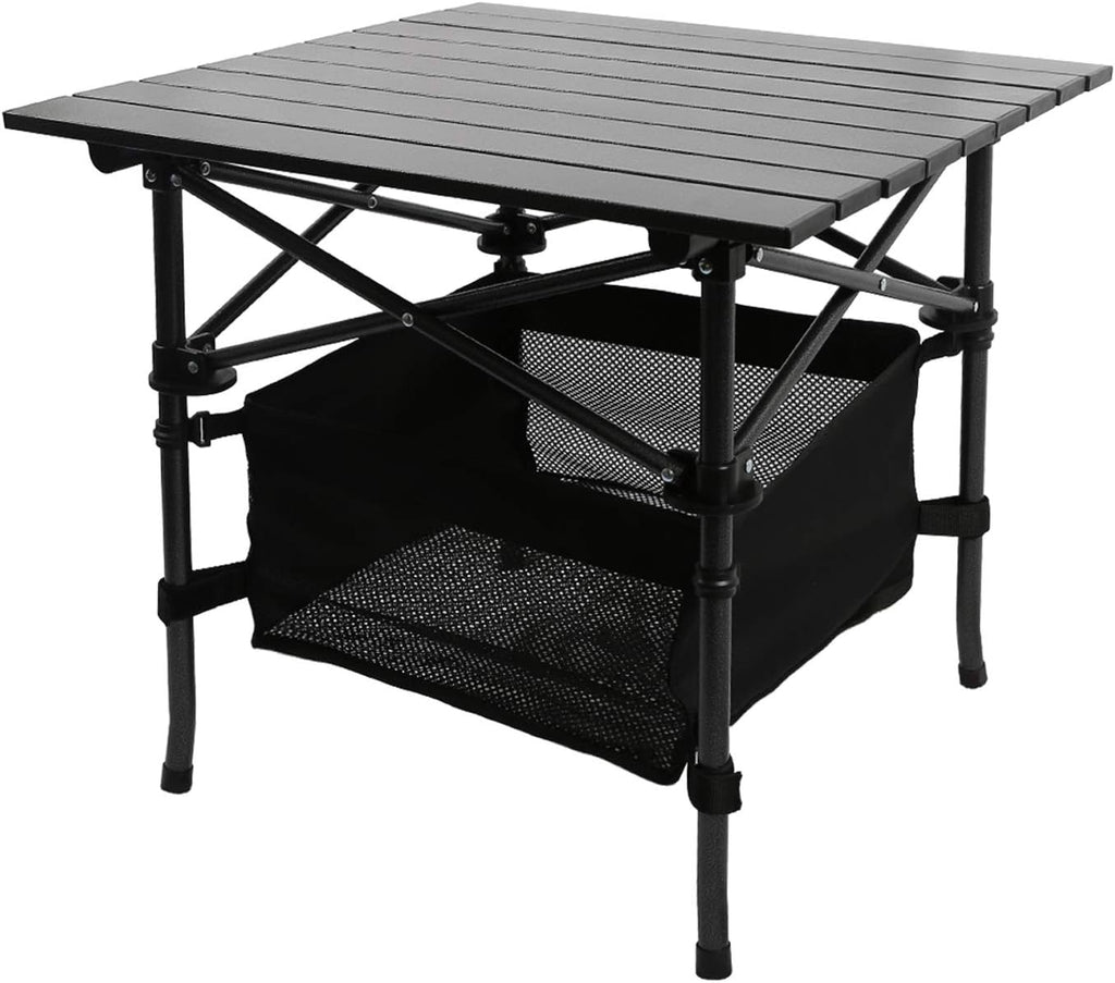 Height Adjustable Aluminum Folding Camping Table with Carry Bag H13745