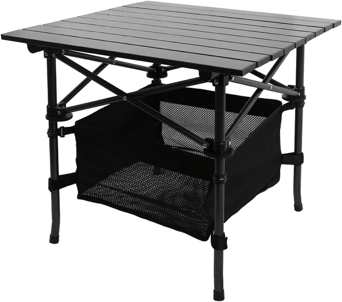 Height Adjustable Aluminum Folding Camping Table with Carry Bag H13745