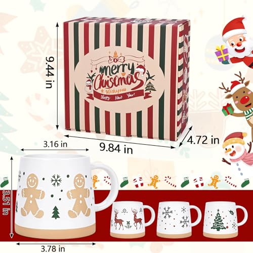 Set of 4 Christmas Mugs 14 Oz M2321
