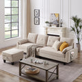 Modern Sectional Sofa with Reversible Chaise L Shaped 4-Seat Convertible Sofa B44247