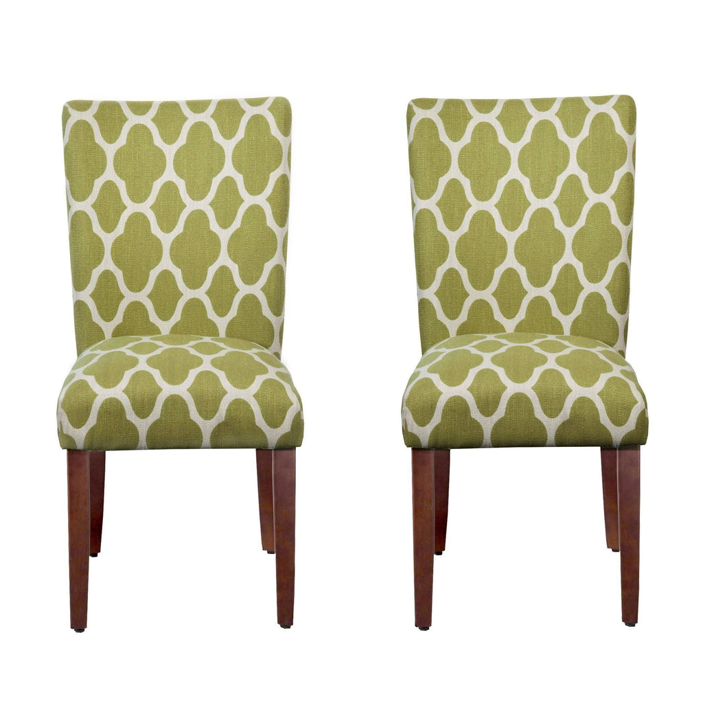 Geo Brights Light Green Parsons Dining Chair (Set of 2) J971