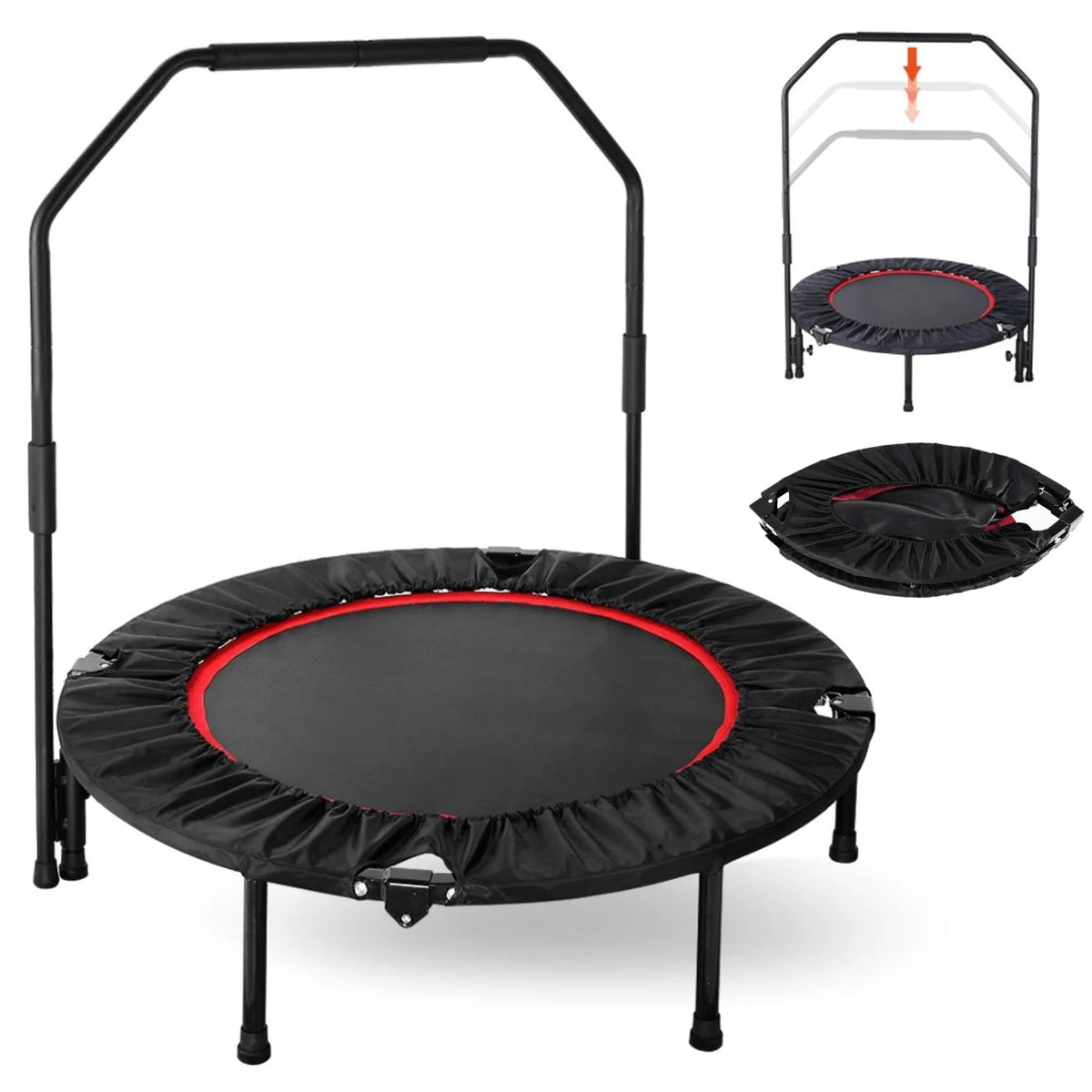 40 Foldable Mini Trampoline with Handrail R533786