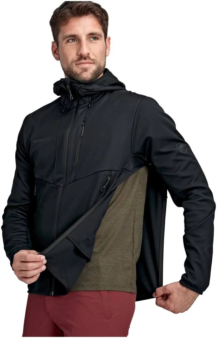 Black Hooded Softshell Jacket M6322