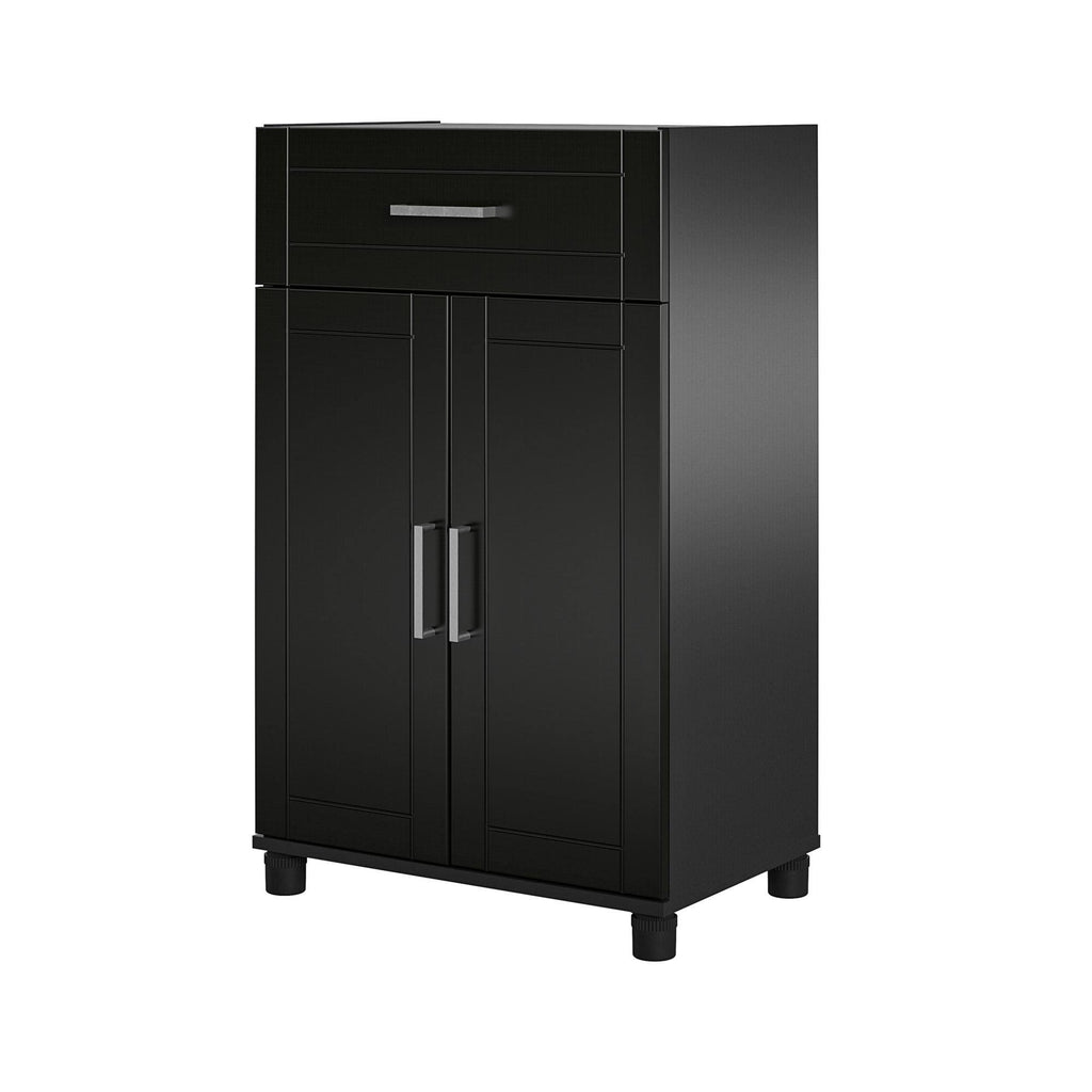 24 inch 1 Drawer 2 Door White Base Storage Cabinet D26767