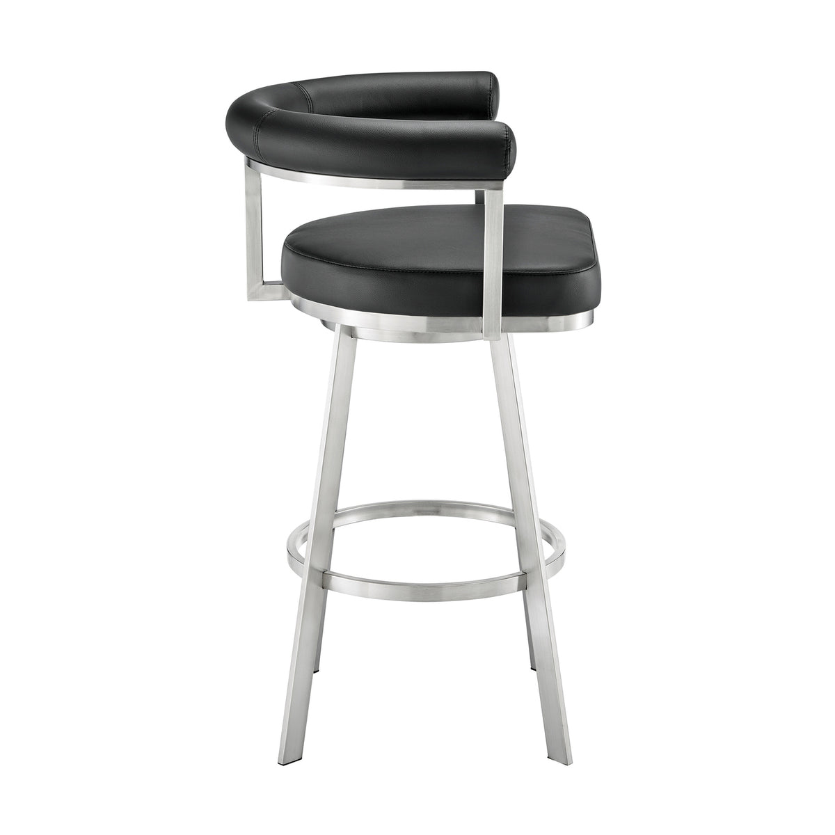 Black/Chrome Swivel Bar Stool K225008