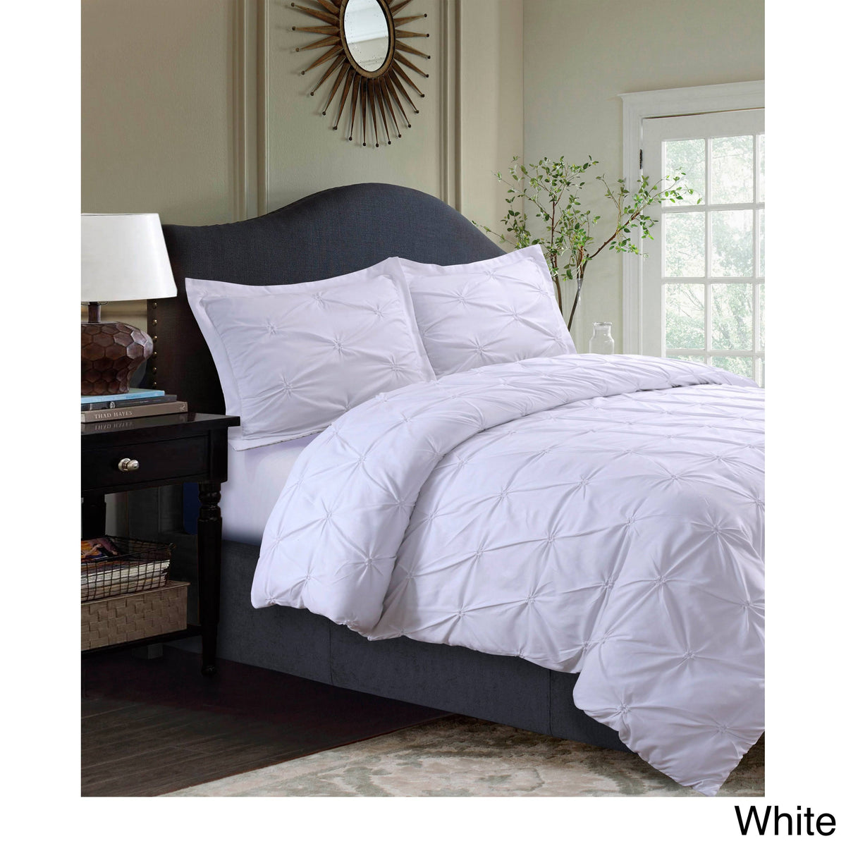 King White Microfiber Oversized Duvet Cover Set X12901
