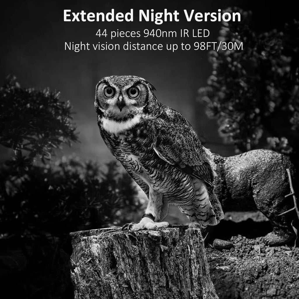 4K 30MP H.265 WiFi Trail Camera with Night Vision, Waterproof IP66, 64GB SD Card Included T674629