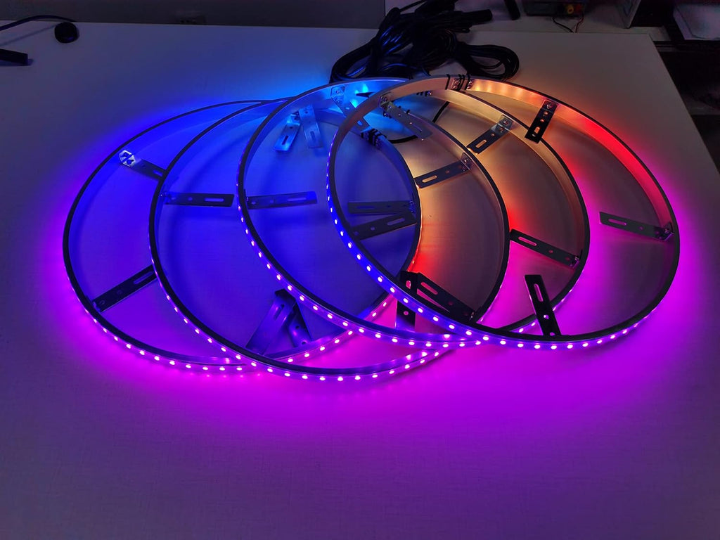 4PCS 17” Waterproof LED Wheel Rim Lights with App Control U953