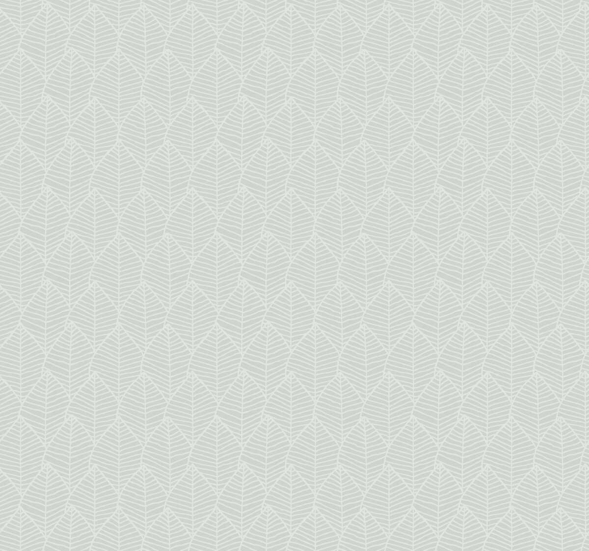 Cool Grey Leaf Wallpaper J2236