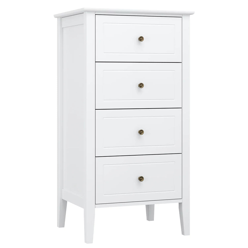 White 4 Drawer Wood Dresser W840229