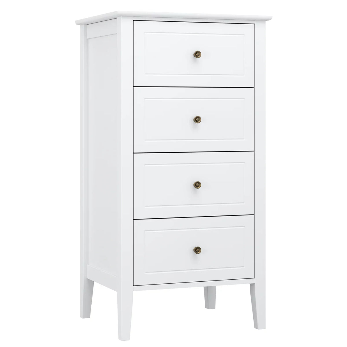 White 4 Drawer Wood Dresser W840229