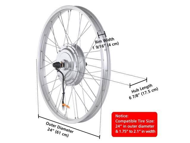 36V 750W 24x22 Front Wheel Electric Bicycle Conversion Kit X157