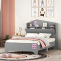 Kids Bed Frame with Storage Headboard V6056