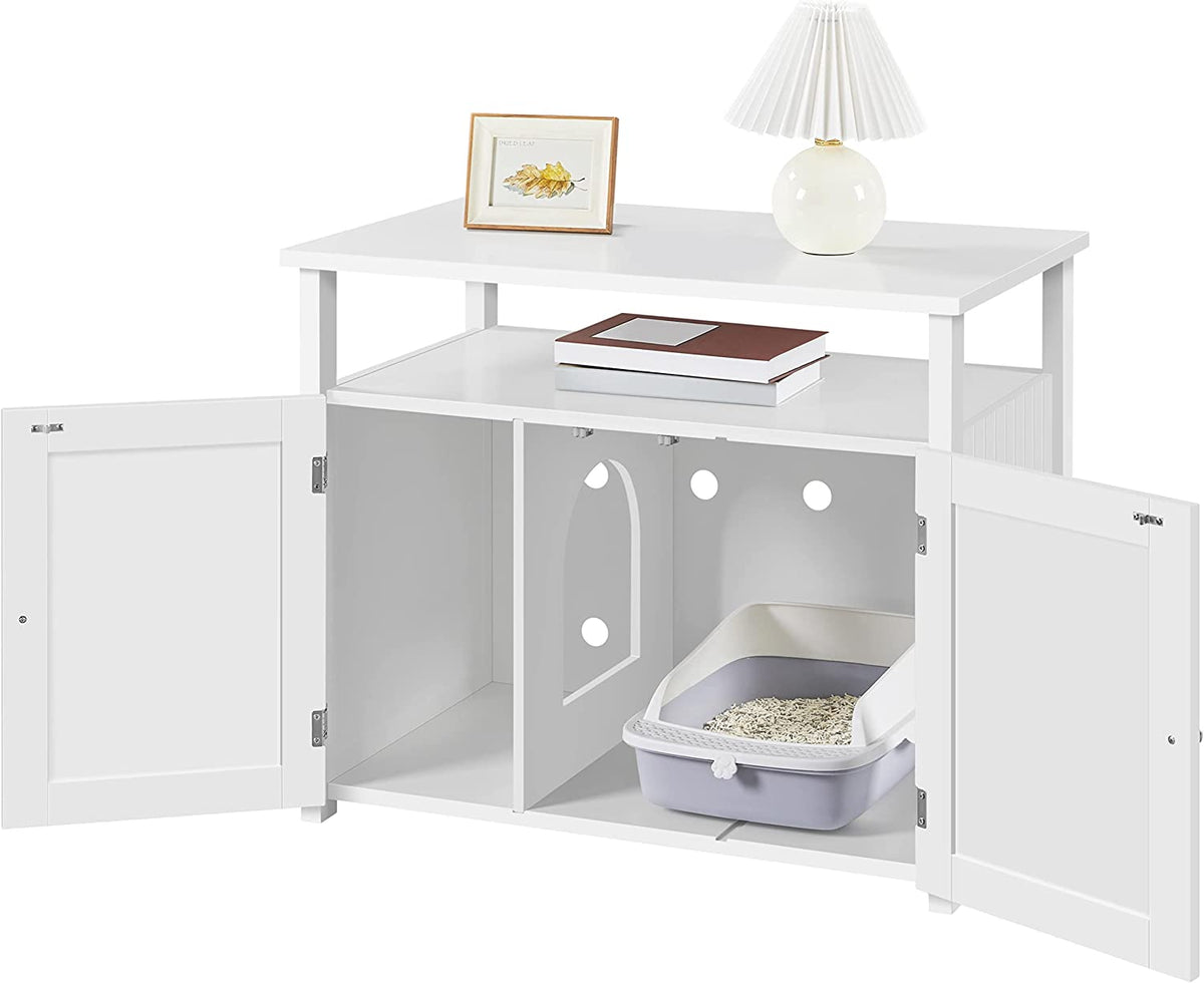 Cat Litter Box Enclosure with Storage Shelf C60496