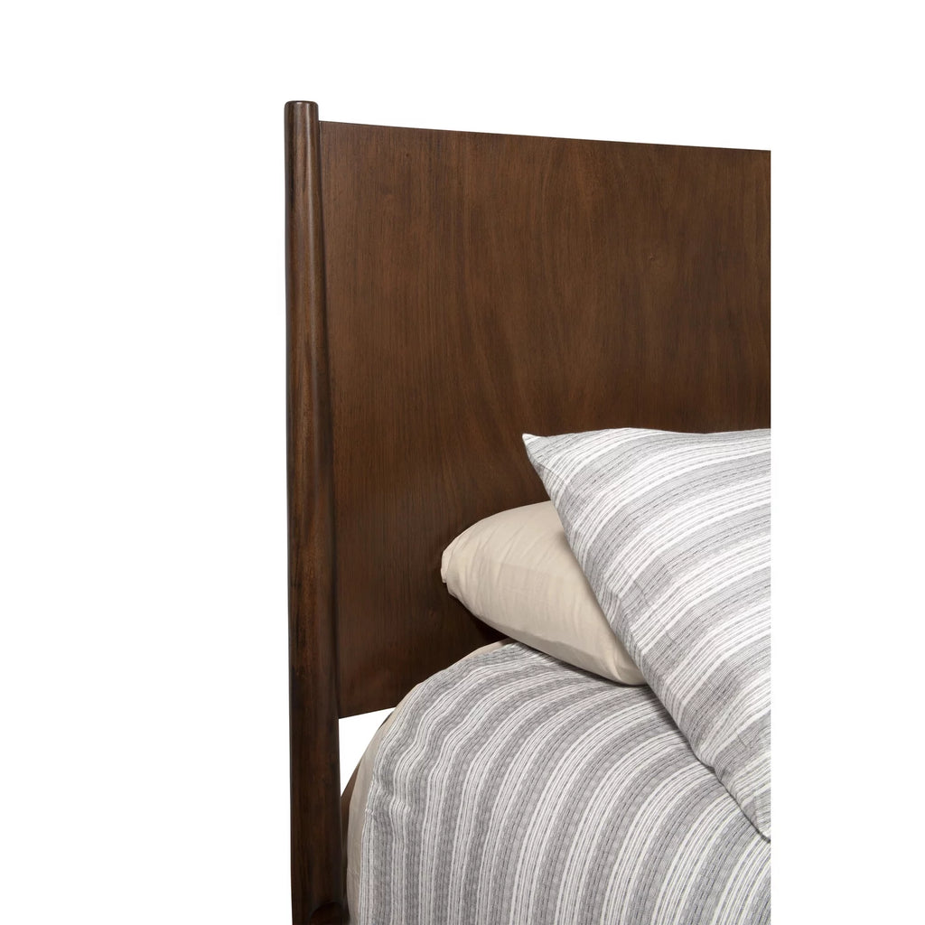 Gray Wood Full Size Panel Bed Y8412