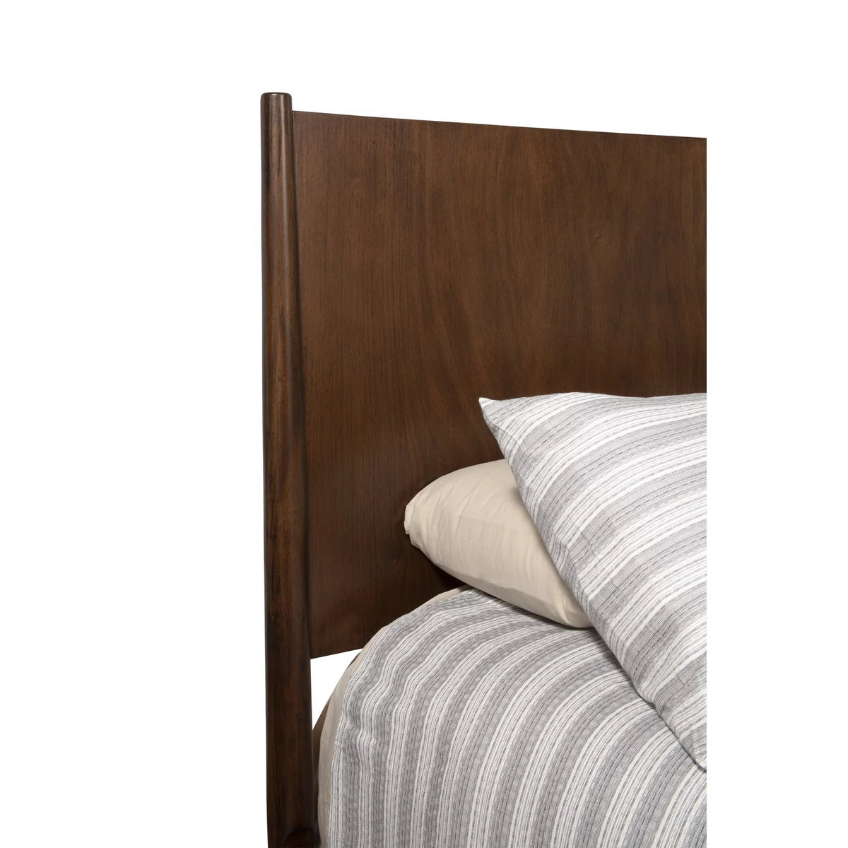 Gray Wood Full Size Panel Bed Y8412