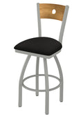 Swivel Counter Stool with Anodized Nickel Finish D268194