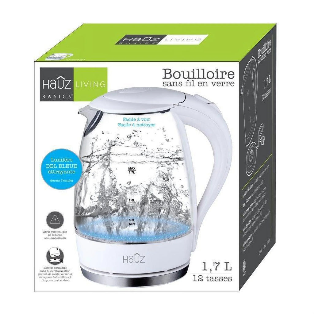Blue LED Illuminated Glass Kettle 7 Cups 1.7 Liters B89452