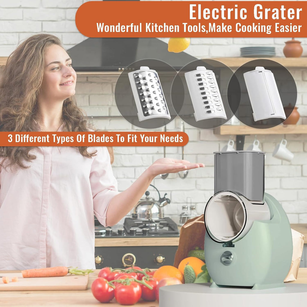 Electric Cheese Grater with 3 Changeable Blades F357095
