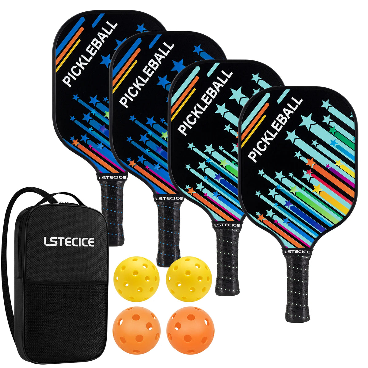 Pickleball Paddle Set of 4 with Black Bag V548774