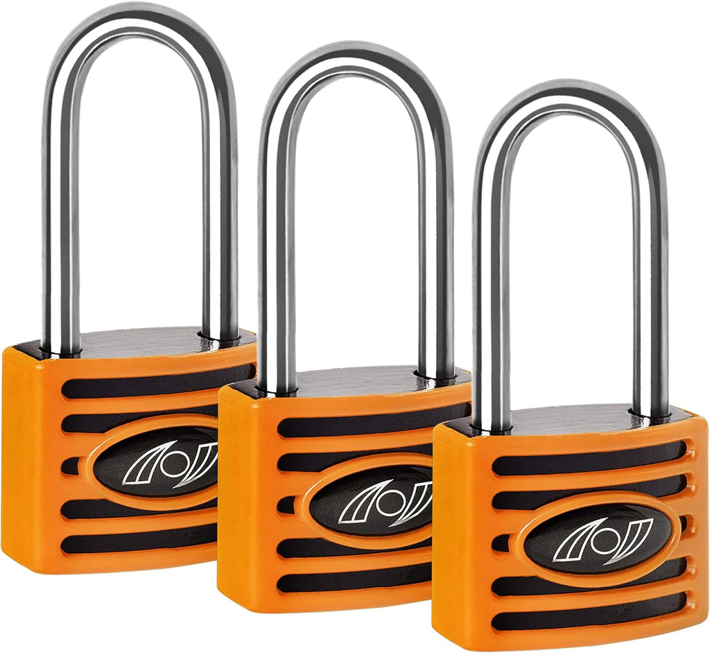 2.5 Inch Long Shackle Keyed Alike Padlocks 6 Pack Red S22280