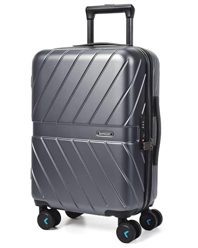 Black 20 inch Polycarbonate Hardside Carry On Luggage H330805