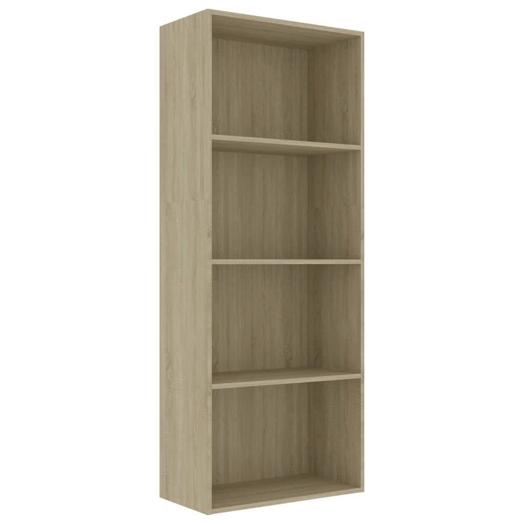4-Tier Book Cabinet Sonoma Oak Chipboard O711