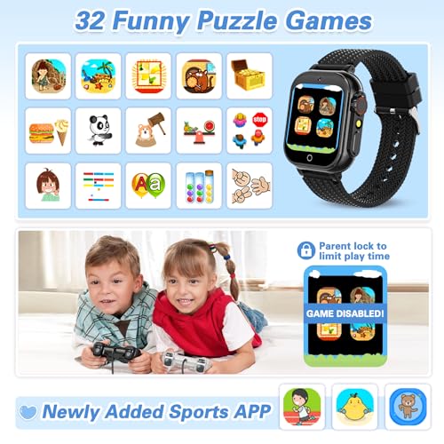 Kids Smart Watch with 32 Puzzle Games Camera Music Player Pedometer A8153
