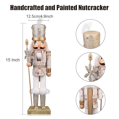15 Inch Wooden Nutcracker Figure (Gold) L49691