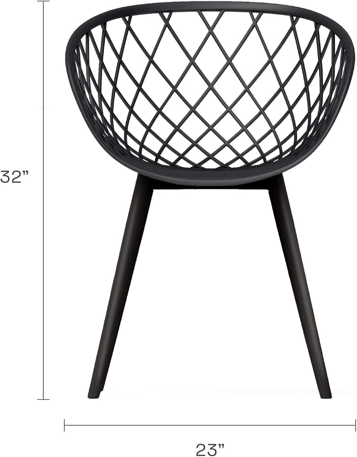 Black Dining Chair Set of 2 W452