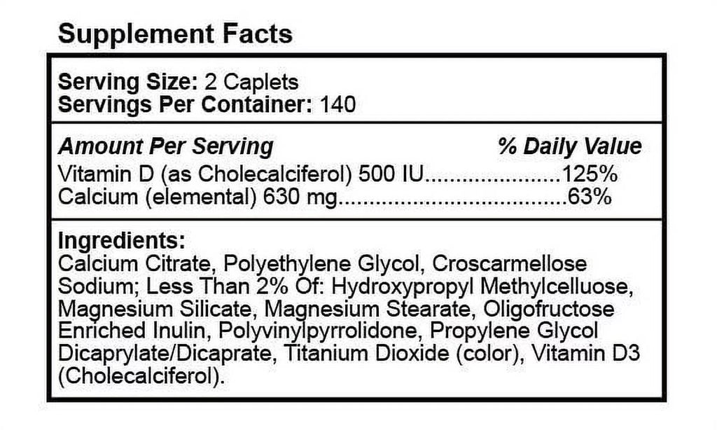 280 ct. Calcium Plus D3 N931