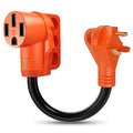 30 Amp RV Generator Adapter Cord 4 Prong NEMA L14-30P to TT-30R STW 10/3 Power Cord (18 Inch) U395752