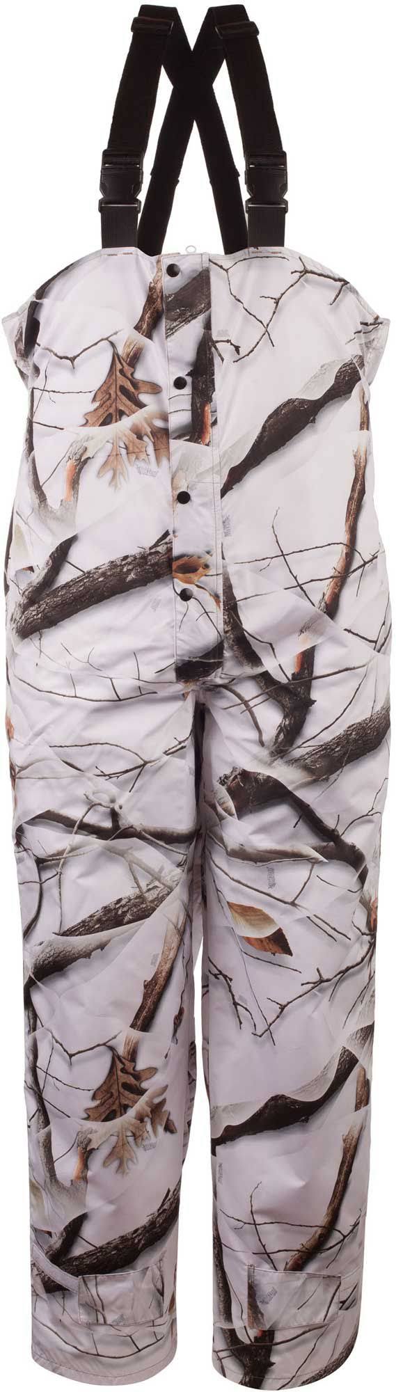 XL Snow Camo Waterproof Hunting Bibs O4817