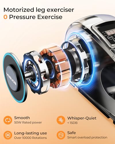 Under Desk Elliptical Electric Leg Exerciser with Remote Control Q41860