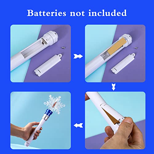 Light Up Snowflake Spinning Wand Q577