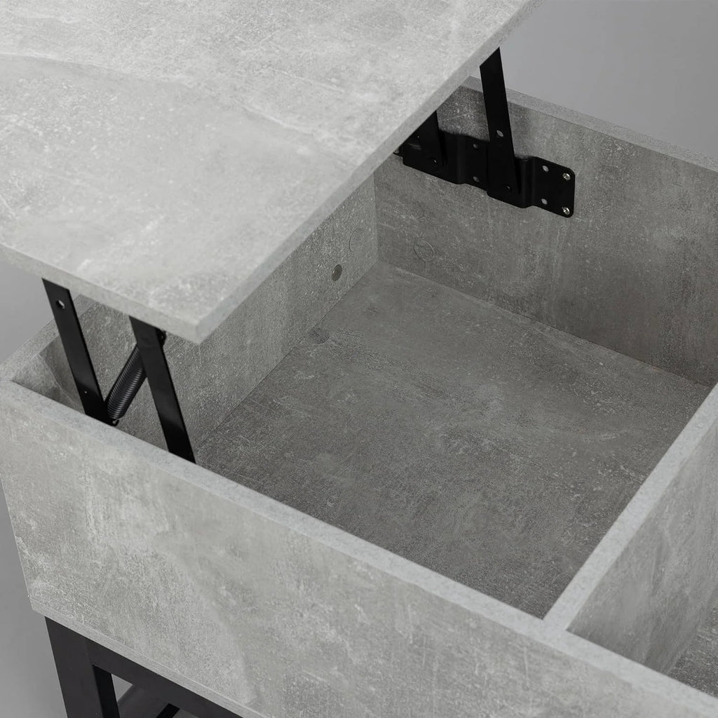 Gray Lift Top Coffee Table with Hidden Compartment T674797