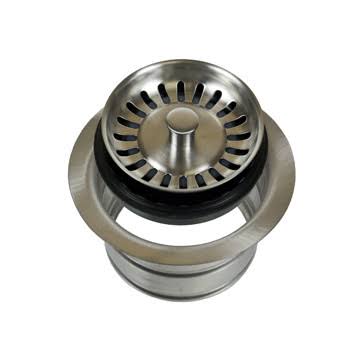 Matte Black/Polished Chrome Complete Stopper & Strainer Unit F856067