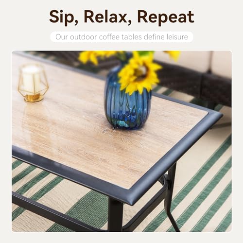 Extra Large 6 Pieces Patio Furniture Set with Fire Pit Table Z22758