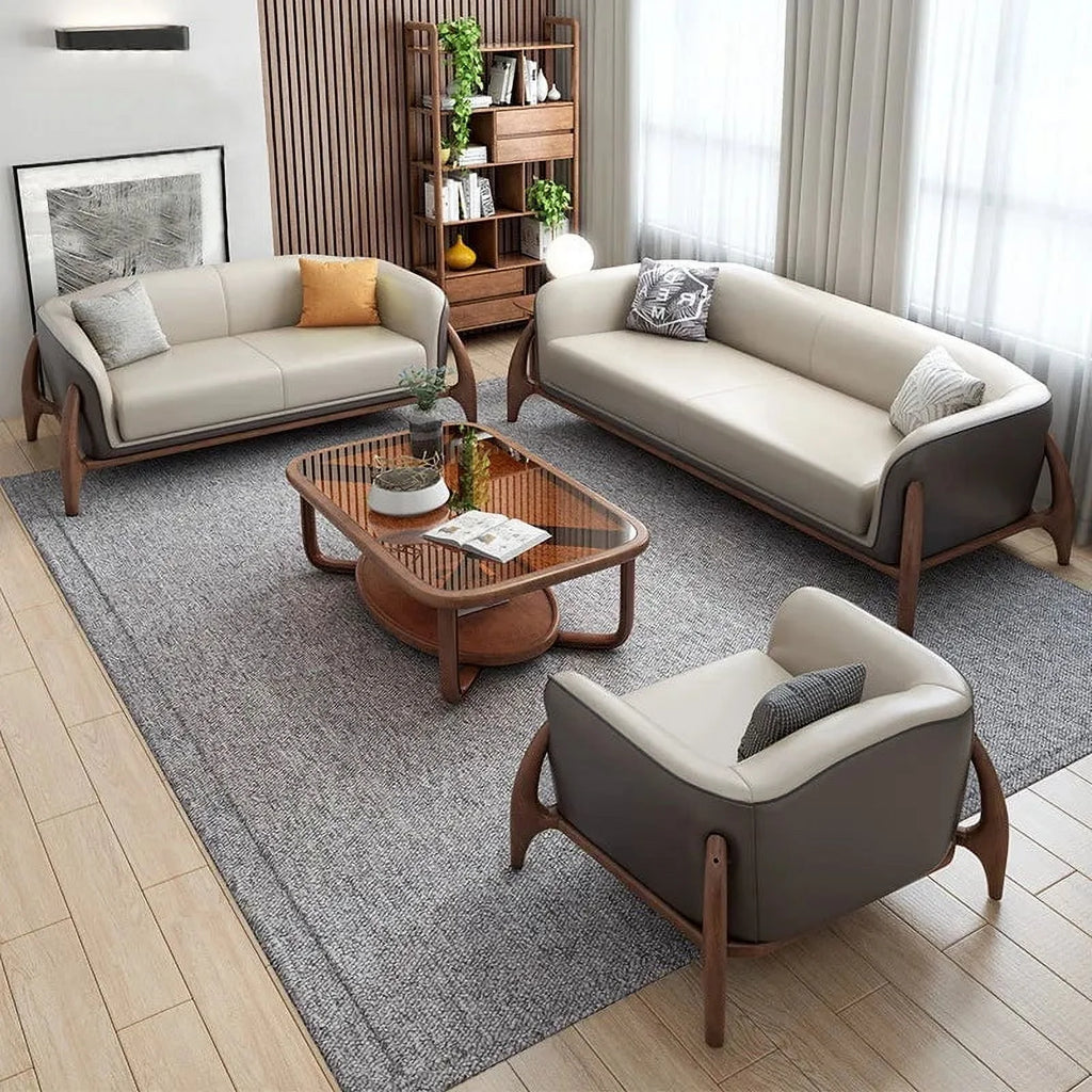Nordic Leather Sectional Sofa Set Q2925