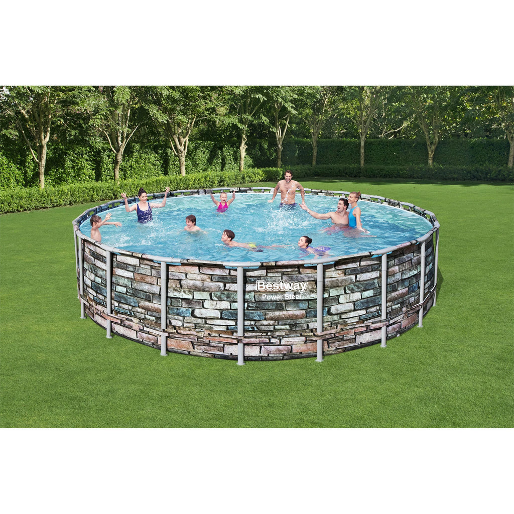 20 Foot Round Above Ground Swimming Pool Set O393446