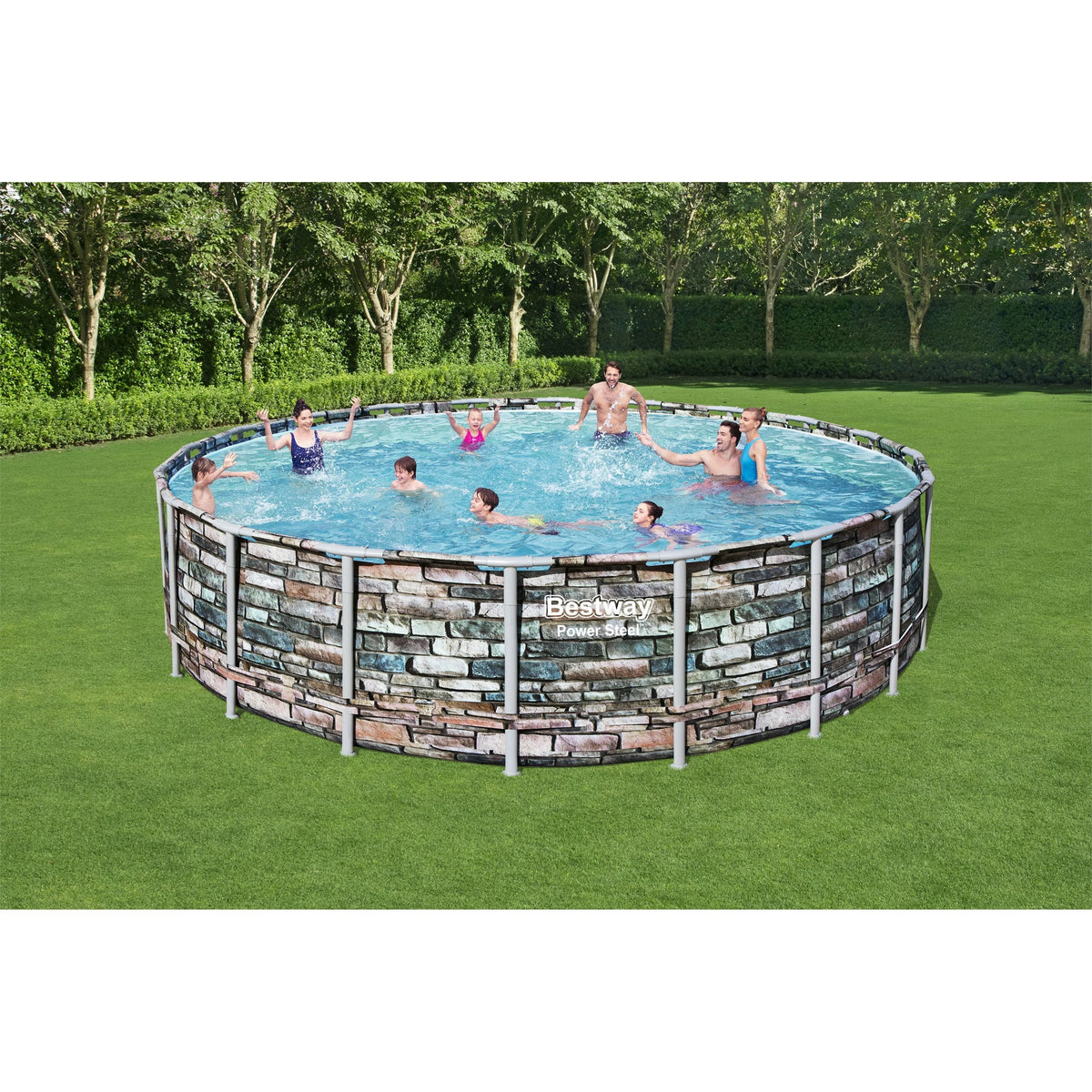 20 Foot Round Above Ground Swimming Pool Set O393446
